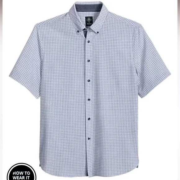 michael strahan modern fit dress shirt WHITE LACE DRESS WITH LONG SLEEVES main image 1